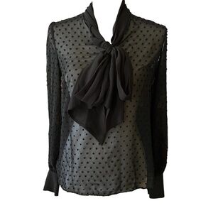 Altuzarra‎ For Target Sheer Black Button Women’s Size XS